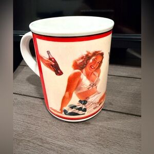 Coca-Cola White Ceramic Mug with Black Logo Text